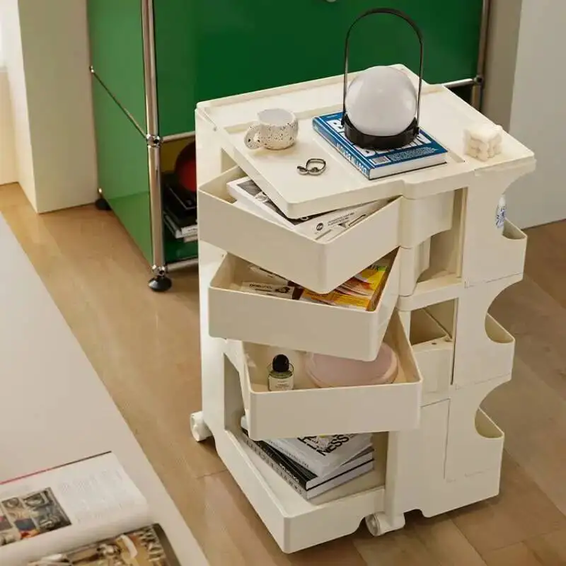 Cabinet Cabinet Multi-functional Storage Nordic Movable Trolley Snack Storage Style Simple Internet Celebrity Bedside Table