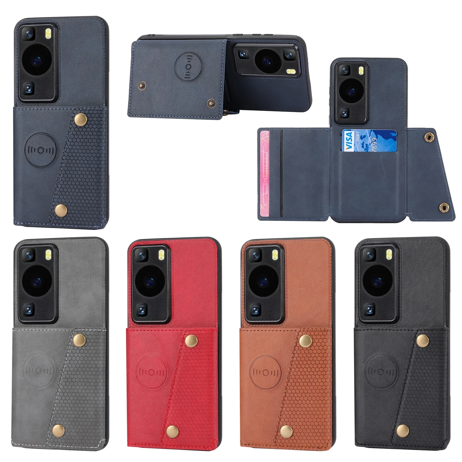 For Huawei P60 Pro Flip Leather Case Wallet Magnet Card Slots Pocket Holder Back Cover For Huawei P60 P 60 P6 0 P70 Phone Cases