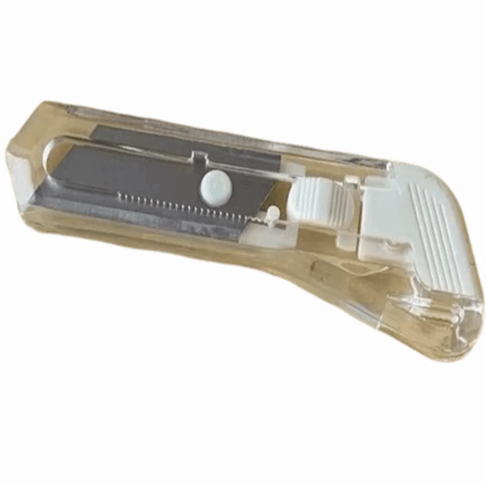 Translucent Mini Box Cutter Retractable Non-Slip Blades Letter Opener Paper Cutter Office School