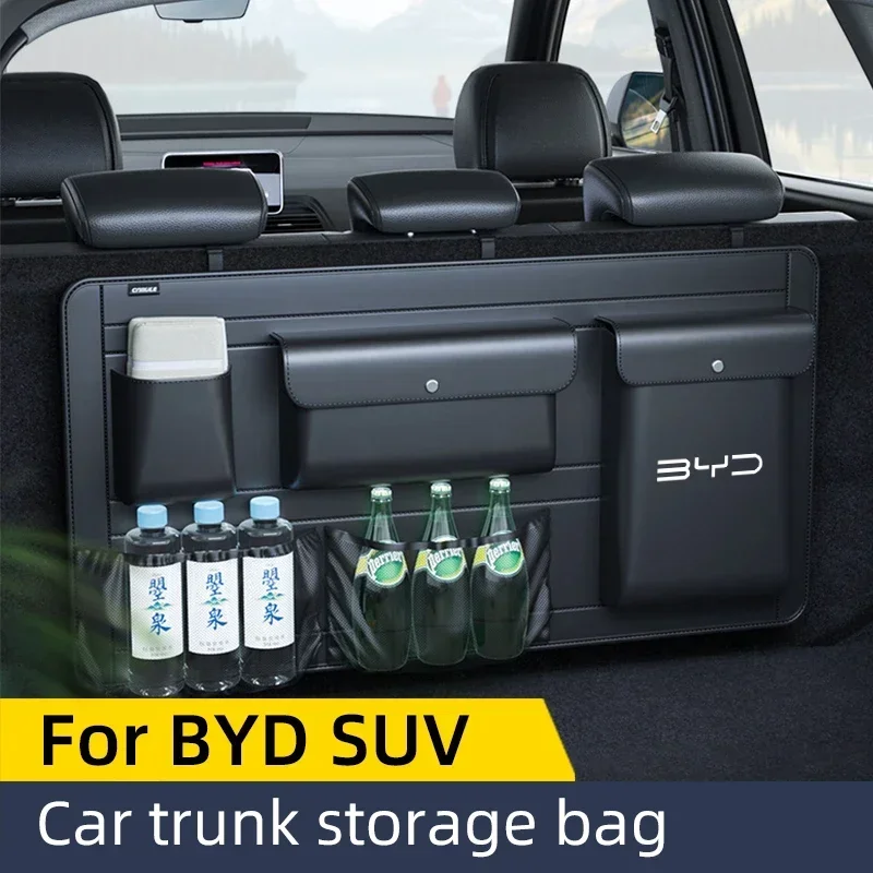 For BYD Seal Atto3 S2 S6 S7 Tang X Dream SUV Trunk Multifunctional Car Storage Box Stopping Tidying Storage Hanging Bag