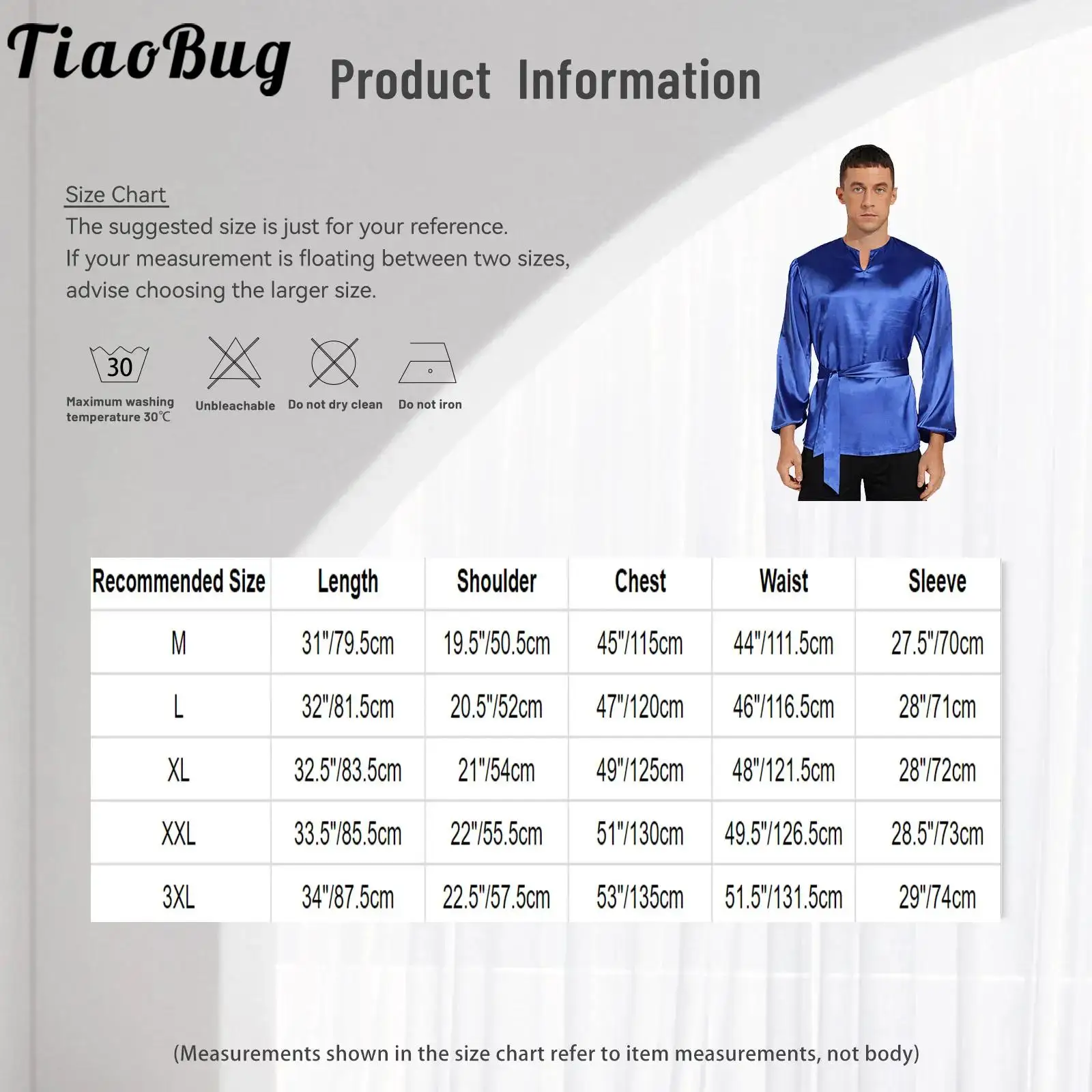 

Men Medieval Prince Costume Shirts Liturgical Praise Worship Dancewear with Belt Satiny Long Sleeve Pullover Loose Shirt Blouses