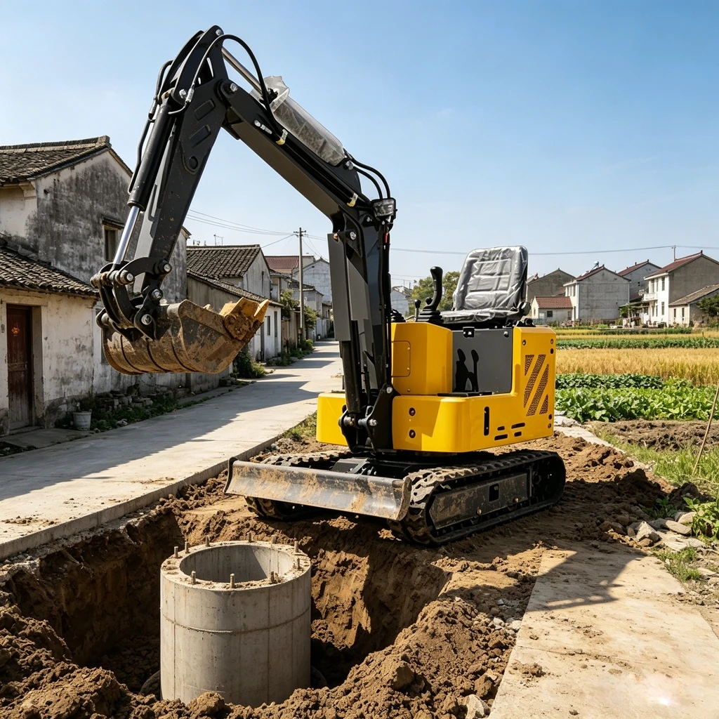 Miniescavadeira de 1.0 Tonelad - Trencher Machine Small avaliação e preço
