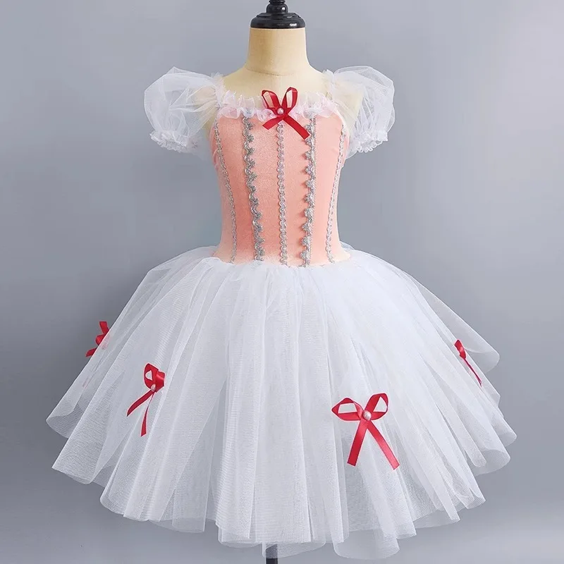 الفتاة توتو تنورة زهرة ازياء الاطفال الباليه توتو فستان الفتيات سوان أداء الزي لينة تول منتفخ الأميرة ملابس رقص