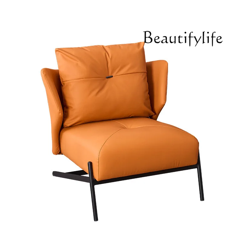 Sofa Single Designer Italian Light Luxury Balcony Sofa Chair Office Rest Area Reception Leisure Chair