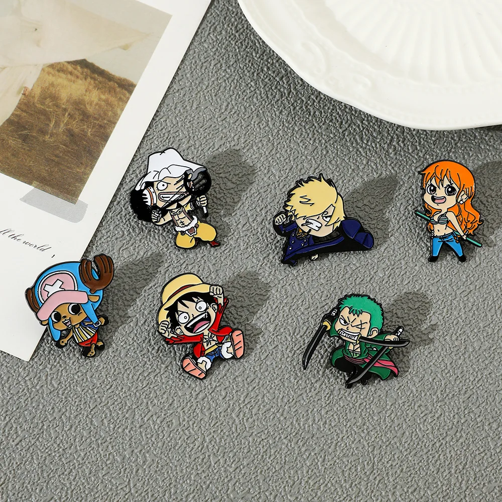 Anime Character Adventure Brooch Cute Enamel Pin Metal Badge Jewelry Clothing Backpack Accessories Gift