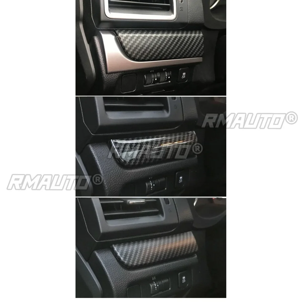 스바루 포레스터 2013-2015 2016-2018 카본 파이버 계기판 센터 콘솔 브라이트니스 스트립 인테리어 장식 스트립