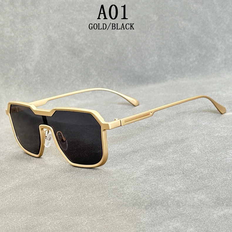 Schwere Metall Sonnenbrille Für Männer Steampunk Mode Gläser Vintage Shades Retro Platz Gafas De Sol Hombre Lunette De Soleil Homme – Detail 1