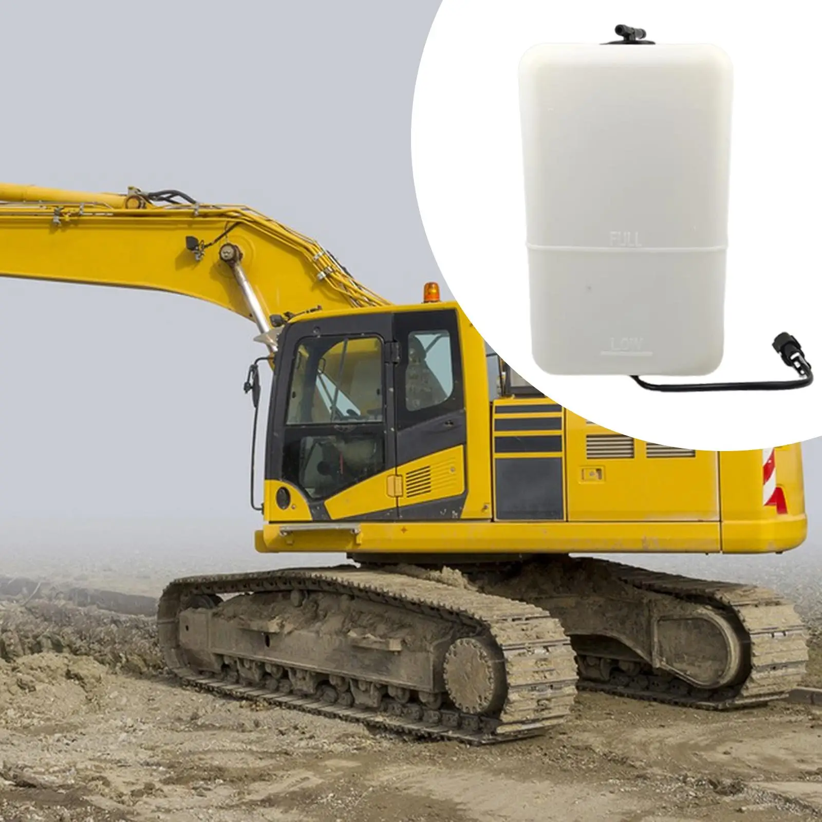 PETG Coolant Recovery Overflow Tank Secure Cap Radiator Water Storage for Excavator 336D E330C D