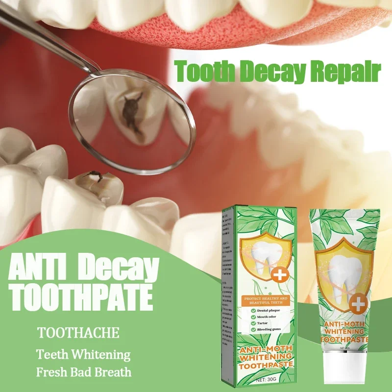 

Tooth Decay Repair scientific fluoride repairs cavities, removes cavities, cleans plaque, whitens teeth, and freshens breath