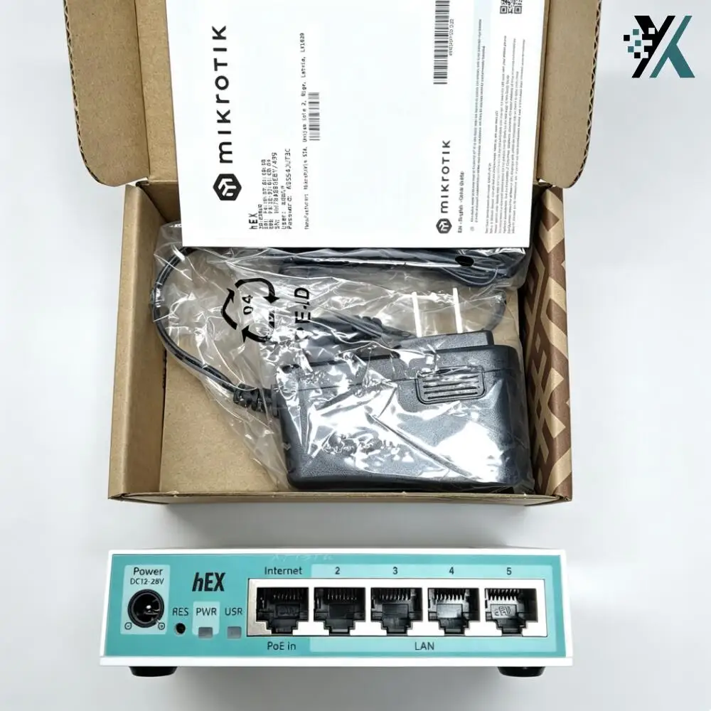 Original New MikroTik Gigabit Ethernet Router hEX RB750Gr3 Supports 5 10/100/1000 Mbps Ethernet Ports