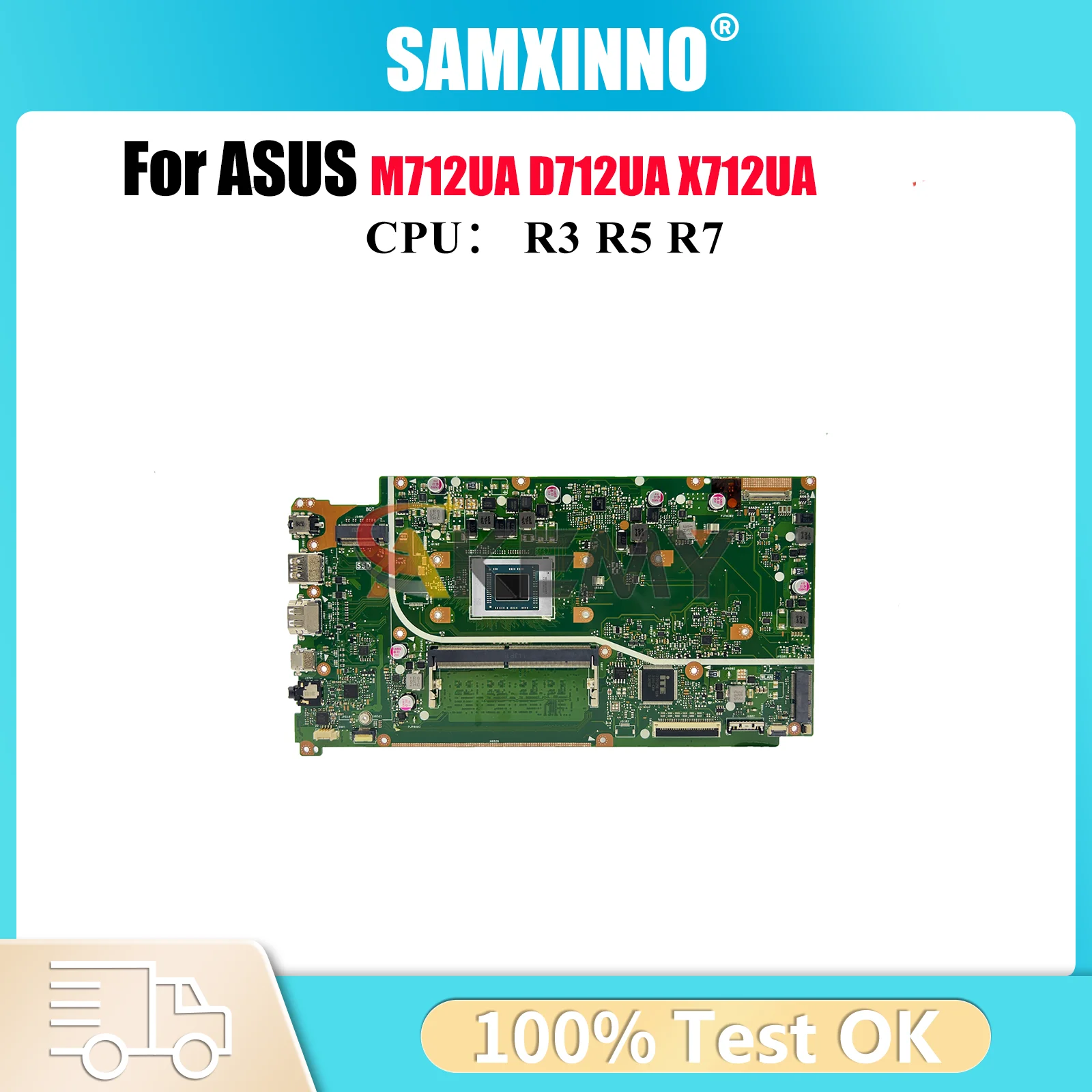 

X712UA Материнская плата для ноутбука ASUS VivoBook D712UA X712U M712UA X712UA Материнская плата для ноутбука с процессором R3 R5 R7 100% tests OK stk