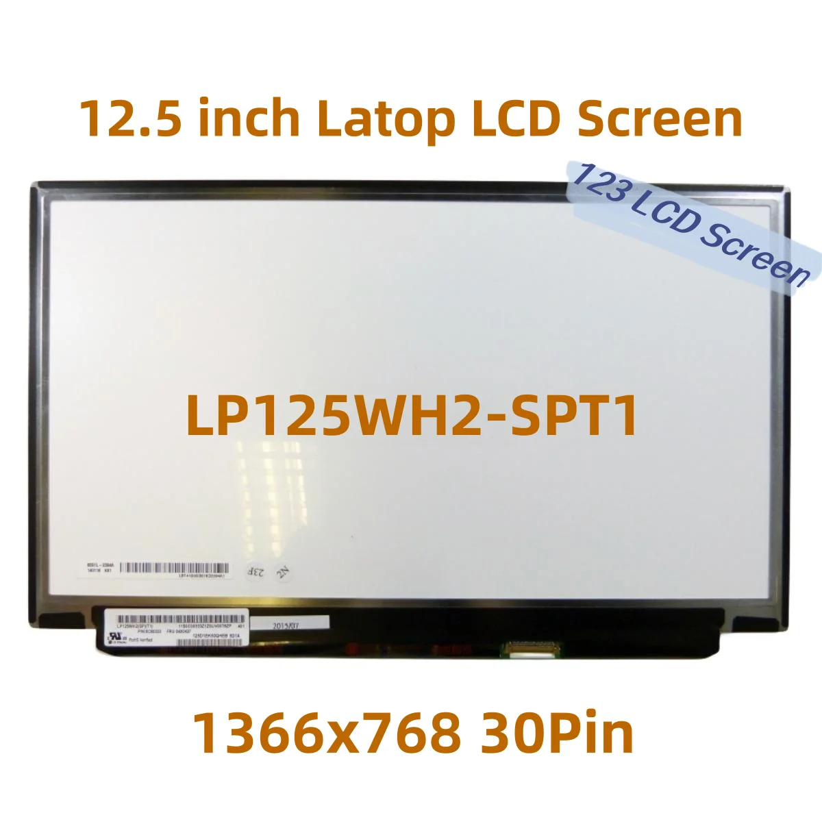 12.5'' LP125WH2-SPT1 T2 LP125WH2-TPH1 M125NWN1 For LENOVO X240 X250 X260 X270 X280 LCD Screen IPS Display Matrix 1366x768 30Pin