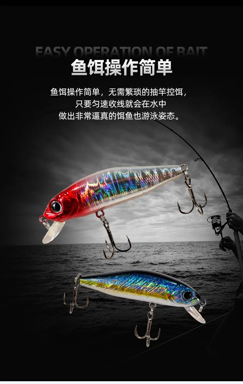 Mini Floating Minnow Fishing Lure 5.8cm 5g Artificial Trout Crank Wobbler For Fishing Pike Jerkbait Rockfishing Hard Baits
