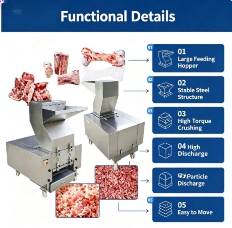 Custom Made Stainless Steel Chicken Paste Machine Animal Cattle Pulverizer Cow Pig Bone Crush Crusher Breaker Powder Make