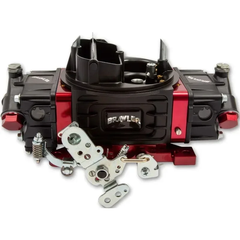 NEW QUICK FUEL TECHNOLOGY BRAWLER STREET CARBURETOR,RED BILLET BLACK FINISH,MECHANICAL