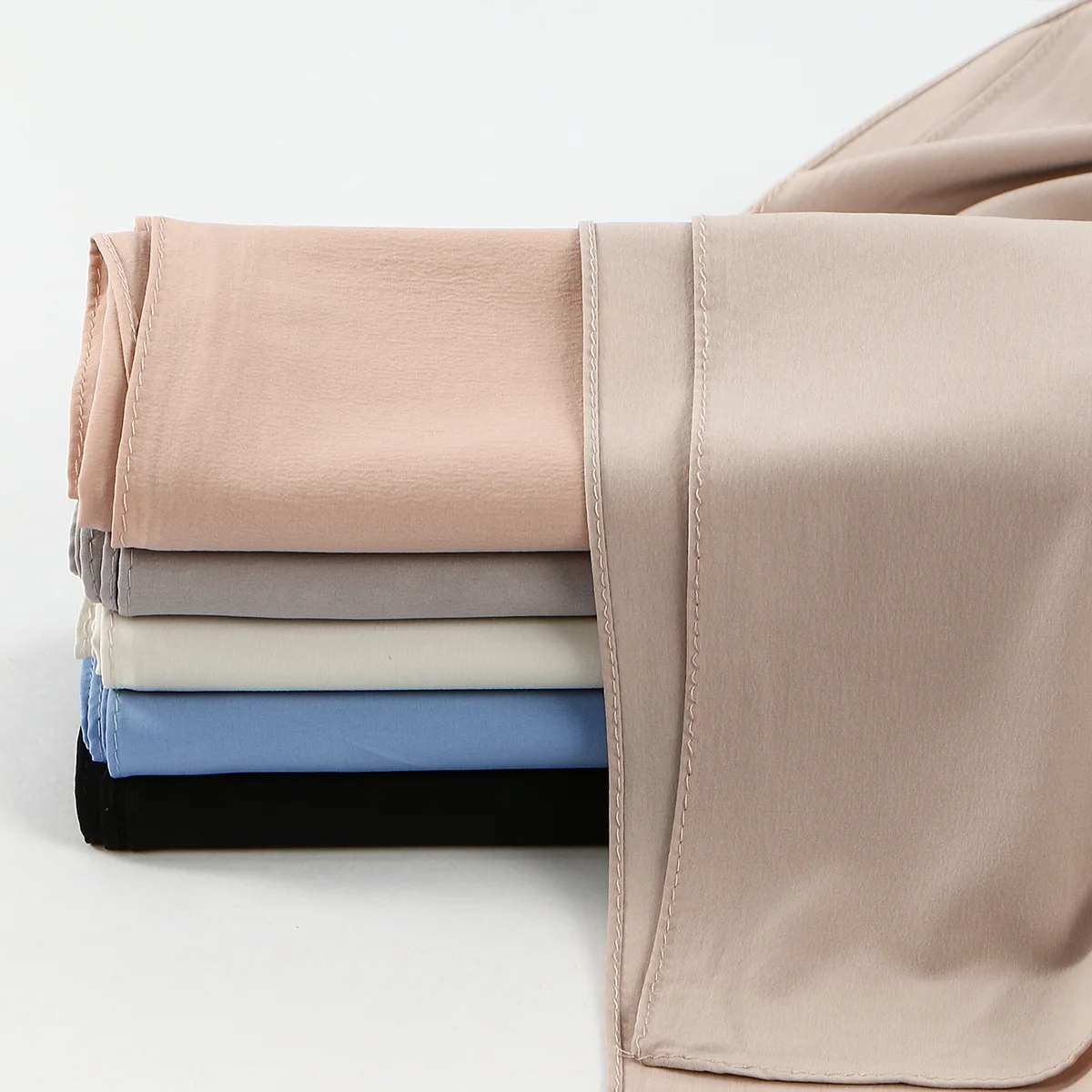 

Plain Hijab Scarf for Woman Muslim Hijabs Shawls Fashion Stretch Headband Solid Color Wraps Islam Turban Foulard Scarves Bufanda