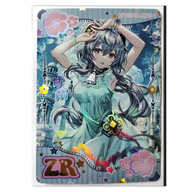 Goddess Story Flower girl ZR card Ganyu Mona Hatsune Miku Kamisato Ayaka Kaname Madoka Toy collection Birthday Christmas gift