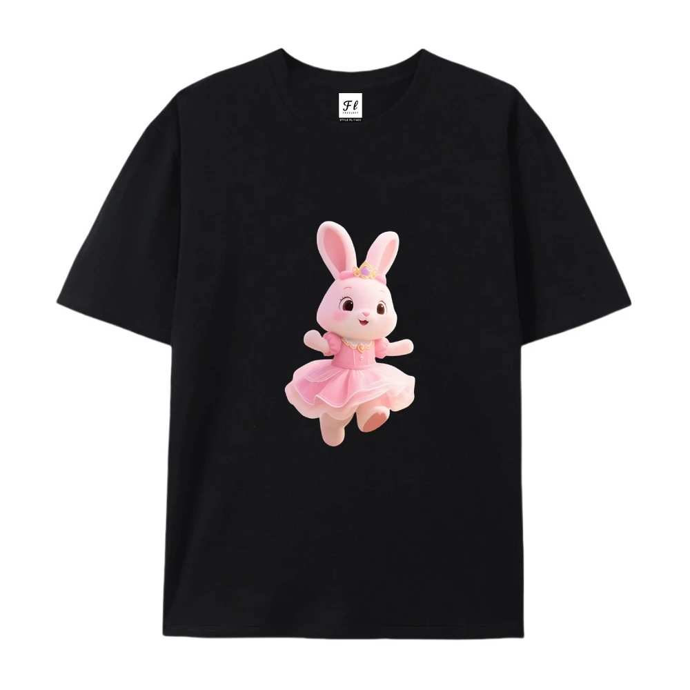 لطيف الحيوان المطبوعة القطن الخالص الصيف المرأة تي شيرتات قصيرة الاكمام 100% القطن الوزن الثقيل قصيرة الأكمام الملابس النسائية