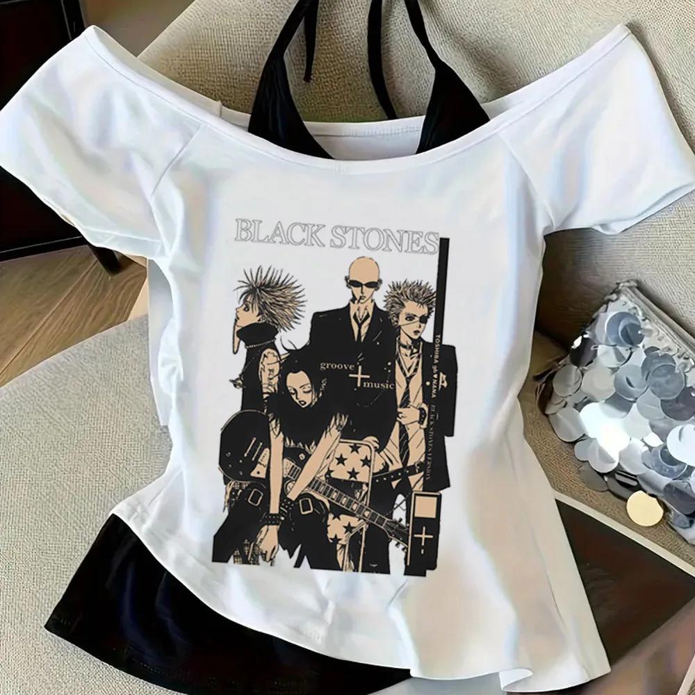 Nana Anime crop top shoujo y2k gyaru emo cutecore scene  t-shirt cutecore anime party vintage cheap
