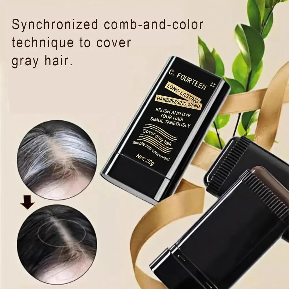 New Waterproof Comb Hair Dye Sweat-proof Black Color Hair Colouring Cream Easy to Use Hair Dye Comb Stick for Gray Hair Coverage
