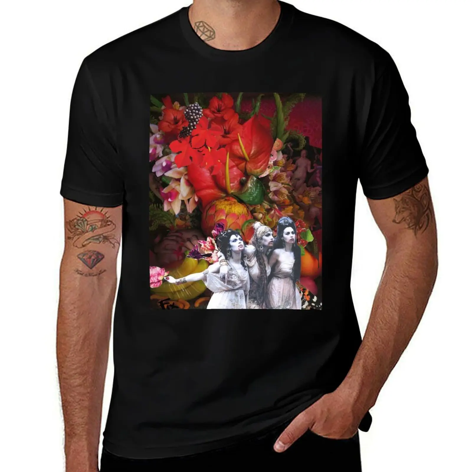 

BRIDES OF DRACULA T-Shirt Big and Tall Crew Neck Tee