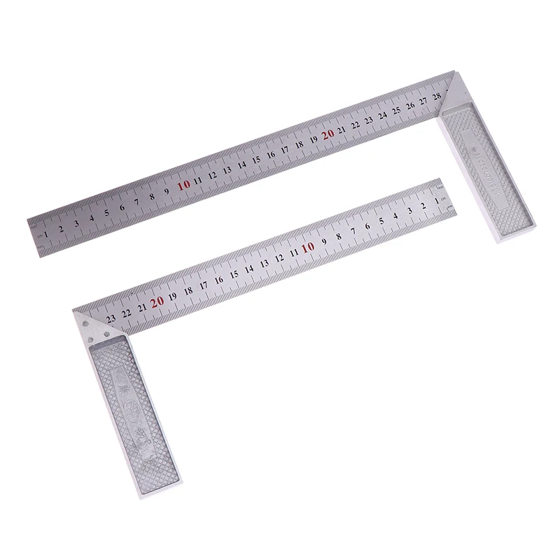 Stainless Steel Square Right Ruler Angle 90 Turning Ruler Woodworking Measuring Tool Gauge Angle Square Ruler 250/300mm