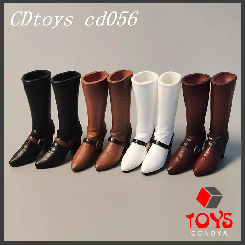 cdtoys CD056 1/12 High Heel Mid Length Boots Solid Shoes Model Fit 6'' TBL PH Detachable Feet Solider Action Figure Body