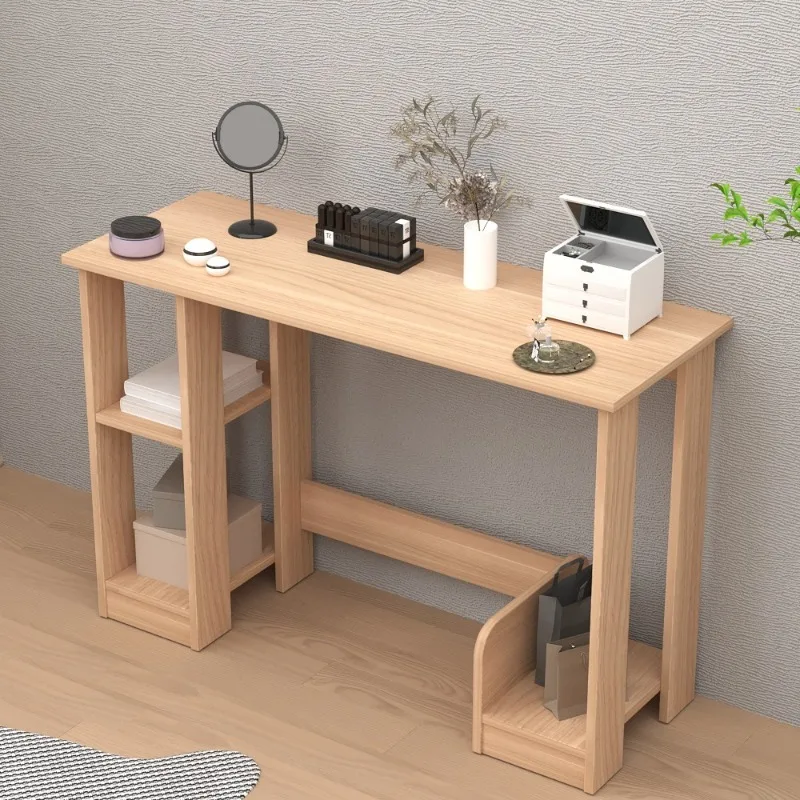 Modern minimalist dressing table, computer desk and bookshelf combo, bedside storage rack for small bedrooms, mini vanity t