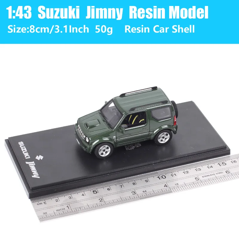 Sunyork 1/43 Scale Suzuki Swift Jimny Small SUV Resin Car Model Vehicles Toy Acrylic Box Souvenir Collection