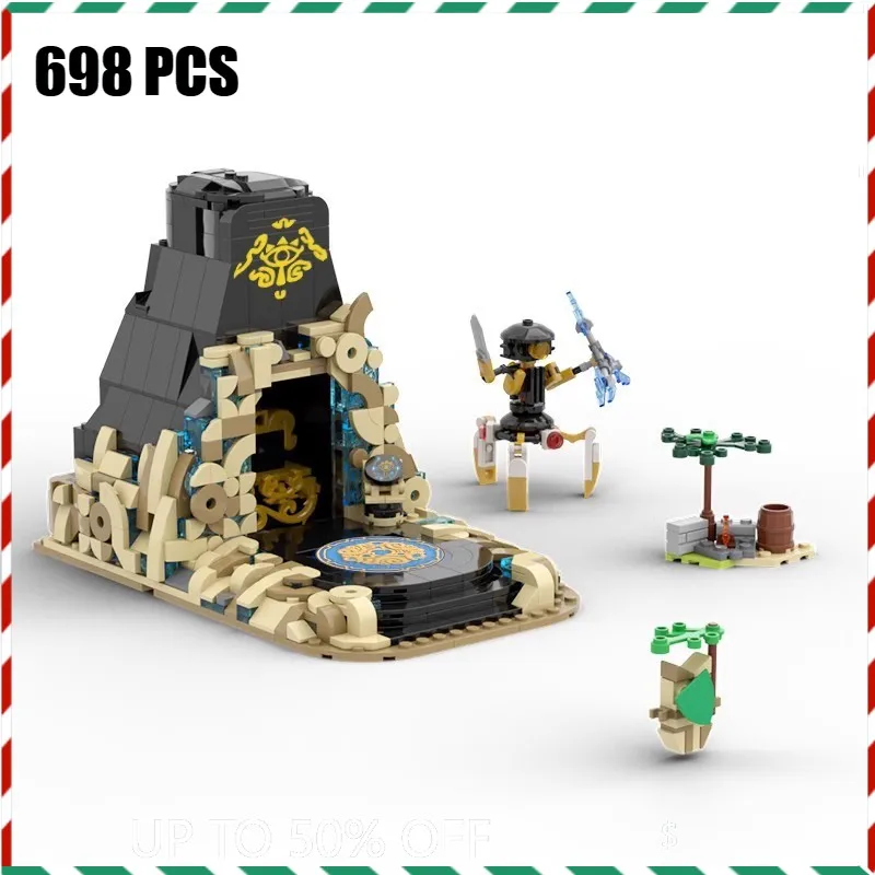 

Набор строительных блоков с мистическим храмом-Zeldaing Adventure Sanctuary, модель сборки кирпичей, креативный подарок для детей, взрослых, геймеров