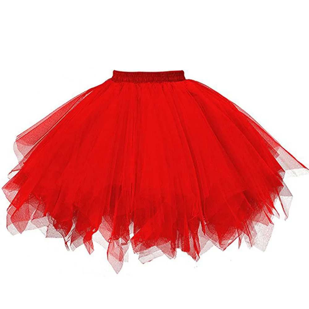 Multi Color Women Tutus Skirt Classic Pleated Dance Wear Tulle Skirts Female Lolita Petticoat Party Puffy Skirts Ballet Skirts