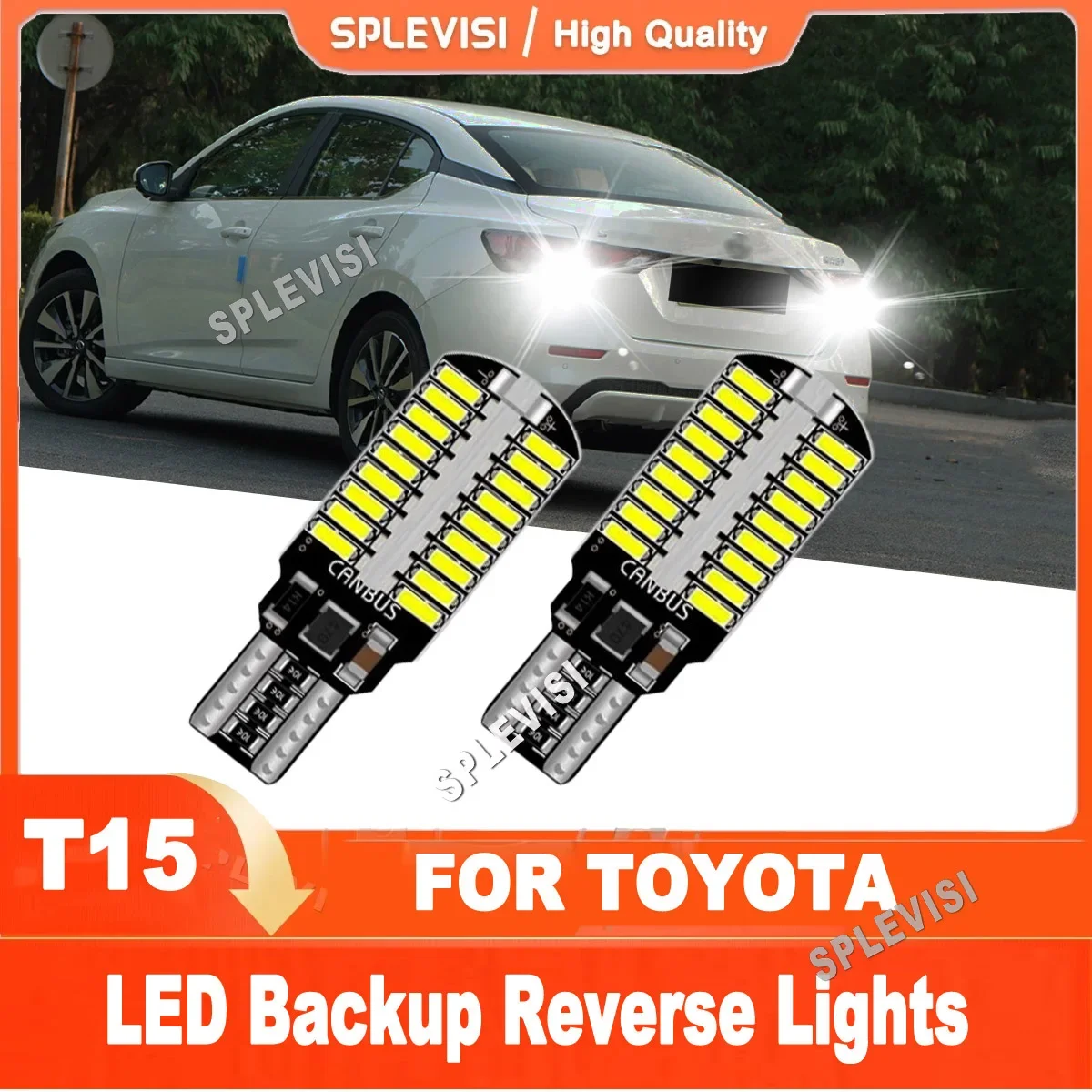 

2x T15 912 915 White LED Reverse Lights For Toyota Sienna Matrix Prius C Venza Avalon Camry Corolla Yaris