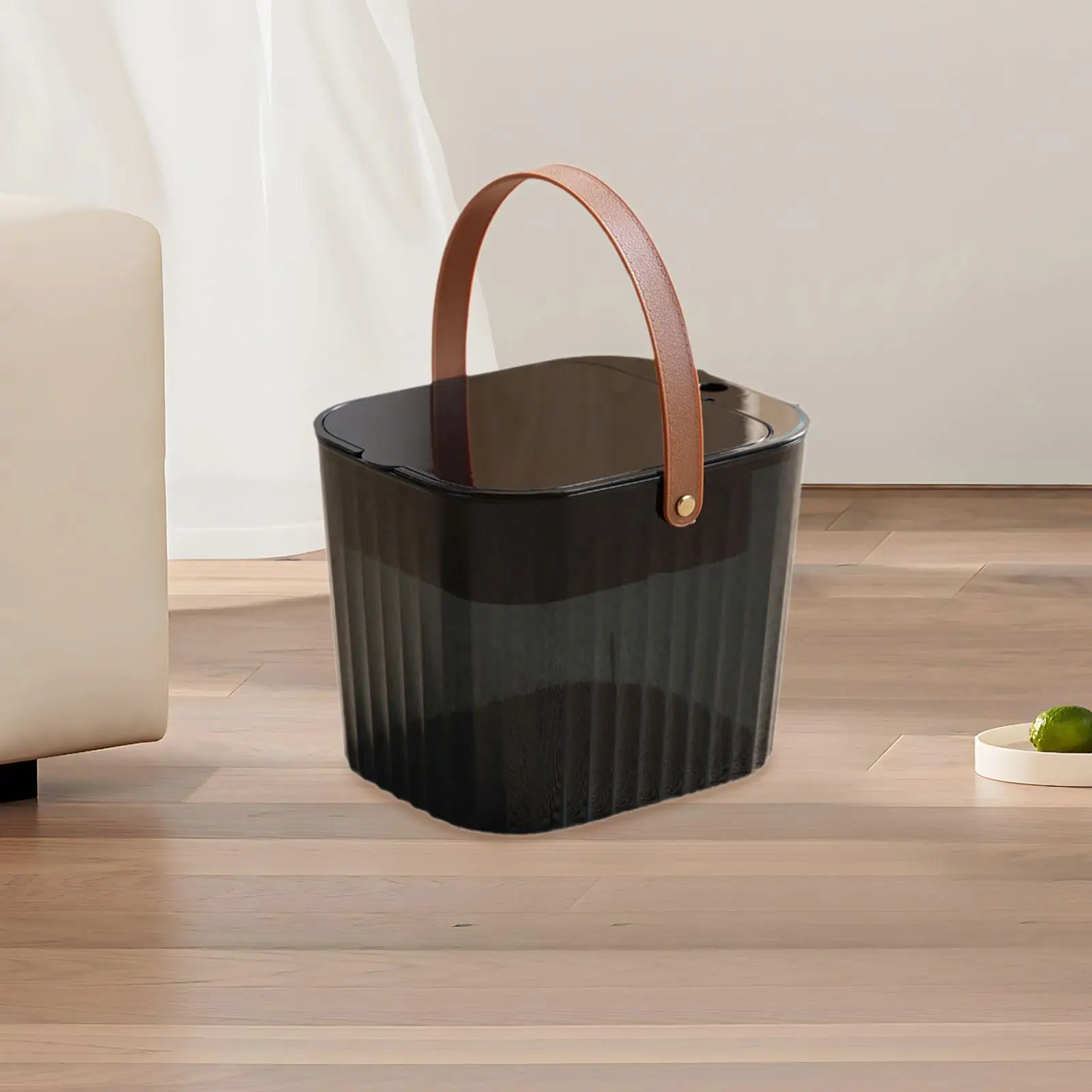 Tea Residue Filter Bucket Wastebasket Bin Removable Portable Wastewater Barrel Trash Can for Kitchen Countertop Household Office
