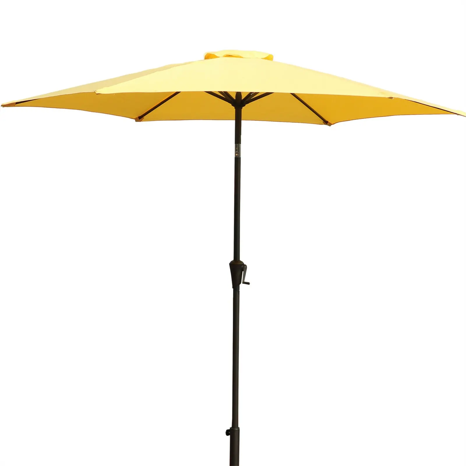 

8.8 Feet Yellow Aluminum Patio Umbrella Waterproof and Foldable for Outdoor Furniture for Courtyard Use