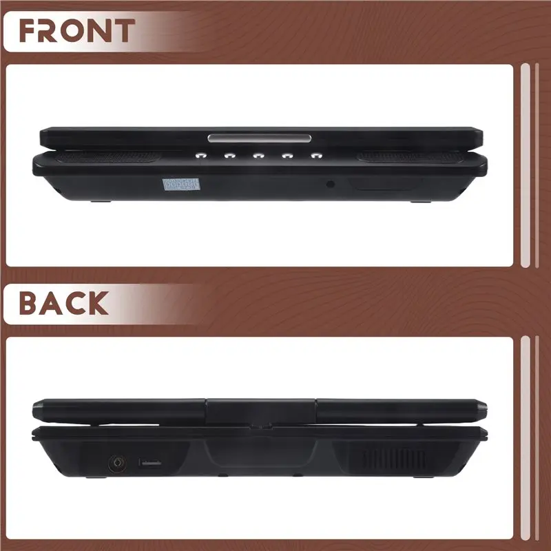 Delicate Texture-9.8 Inch Portable Mobile Dvd With Mini Tv Hd Player Built-In Rechargeable Battery Support Sd Card/USB Port/Dvd