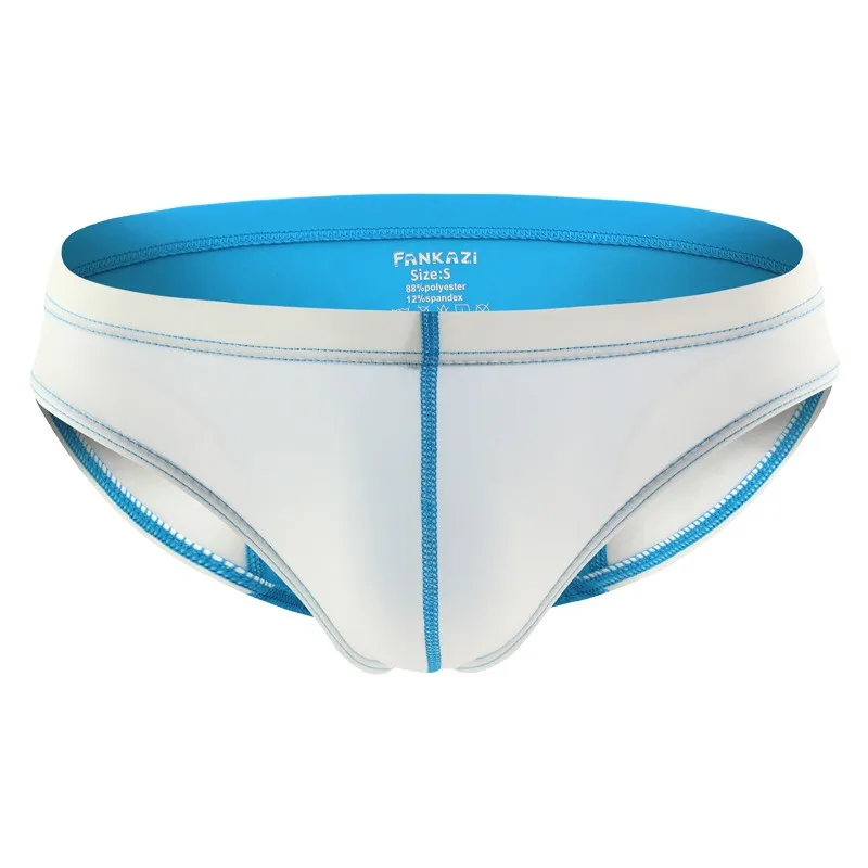 Men's Underwear Japanese Style Personalized Color Blocked Triangle underpant U Convex Pocket Comfortable Low Waist Briefs