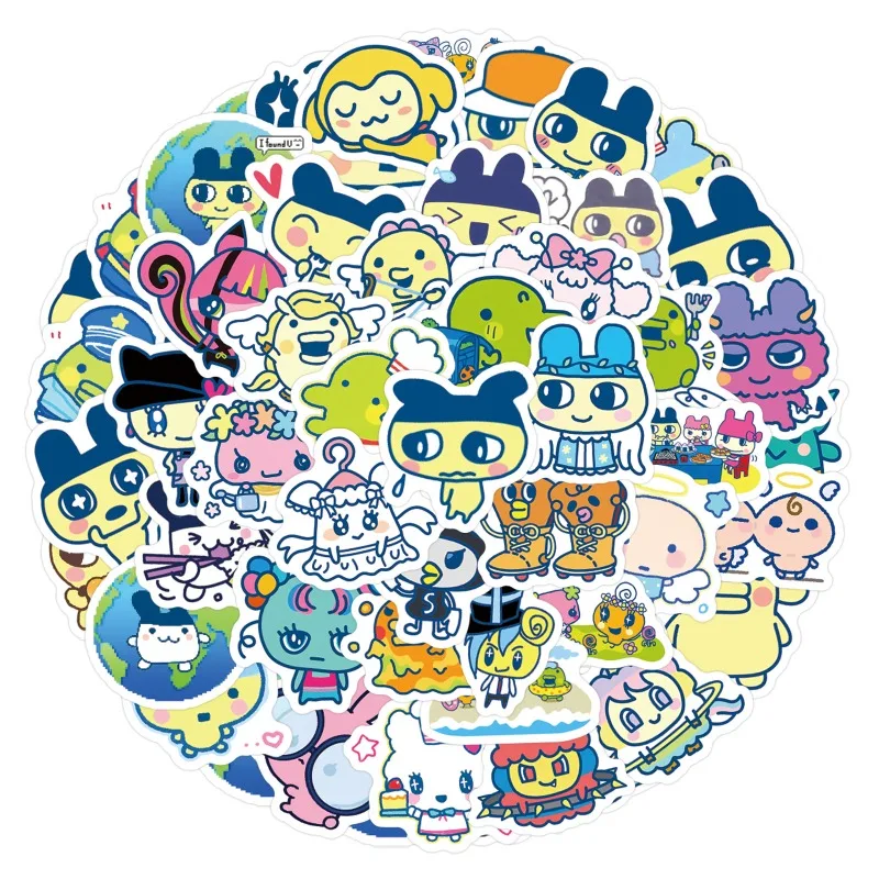 Tamagotchi Mametchi Kuchipatchi Mimitchi Cartoon-Graffiti-Aufkleber Kreative Animations-Dekorationsaufkleber – Detail 6