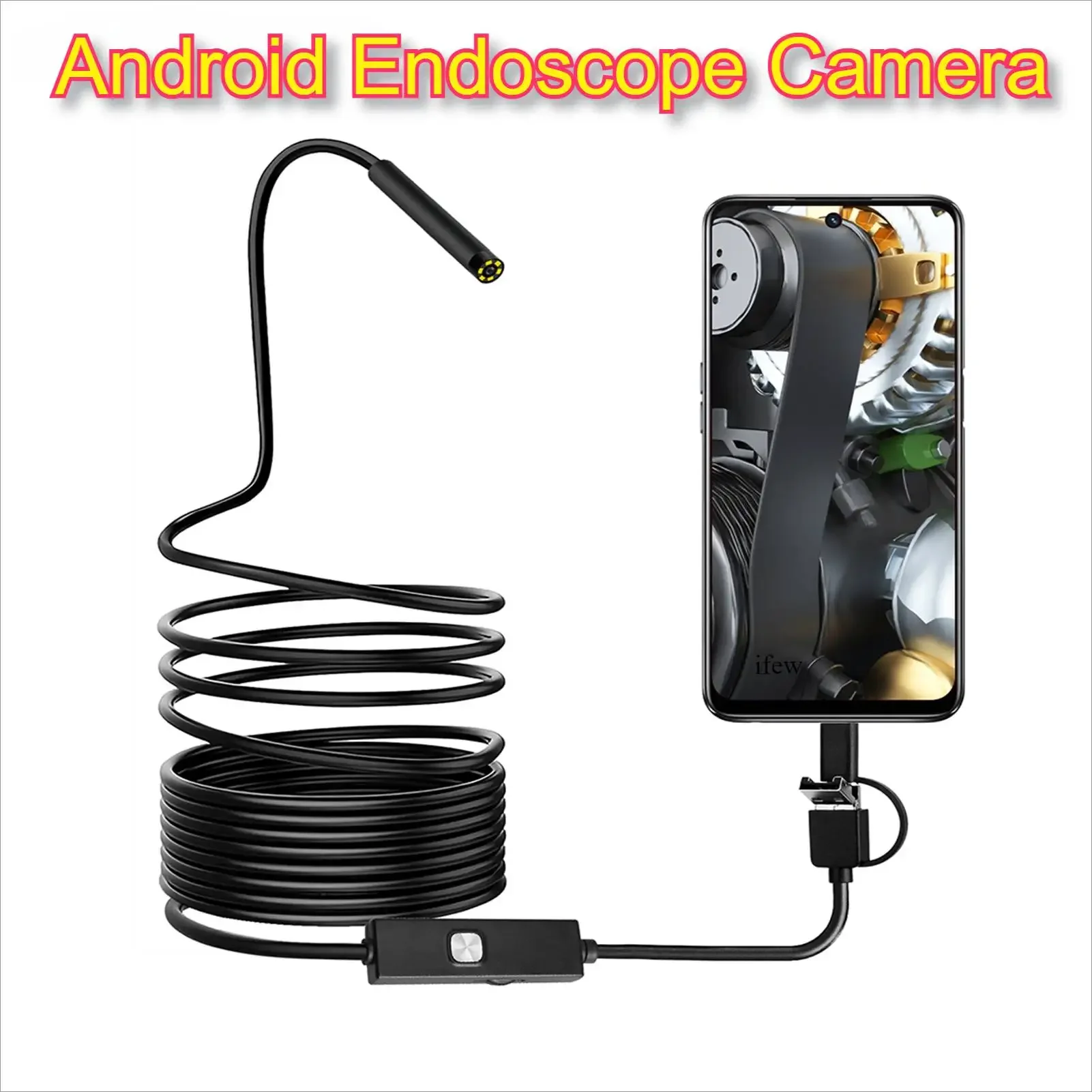 

Endoscope Snake Camera Pipe Inspection Endoscopic Camera Adjustable 6 LEDs IP67 Waterproof 1m 2m 5m Video Borescope Tube Android