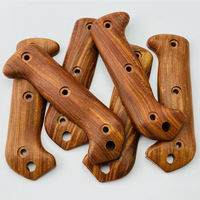 1pair Natural Solid Wood Grips for KB Bk2 Knife Handle Patch Modification Parts with Screw Knife Handle Grips DIY Accessories