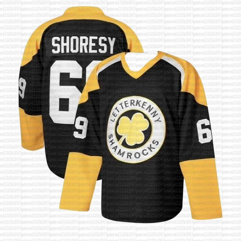 

Shoresy Shore 69 Sudbury Blueberry Bulldogs Hockey Jersey V-Neck T-Shirts Unisex Casual HipHop Streetwear Fashion Sportswear