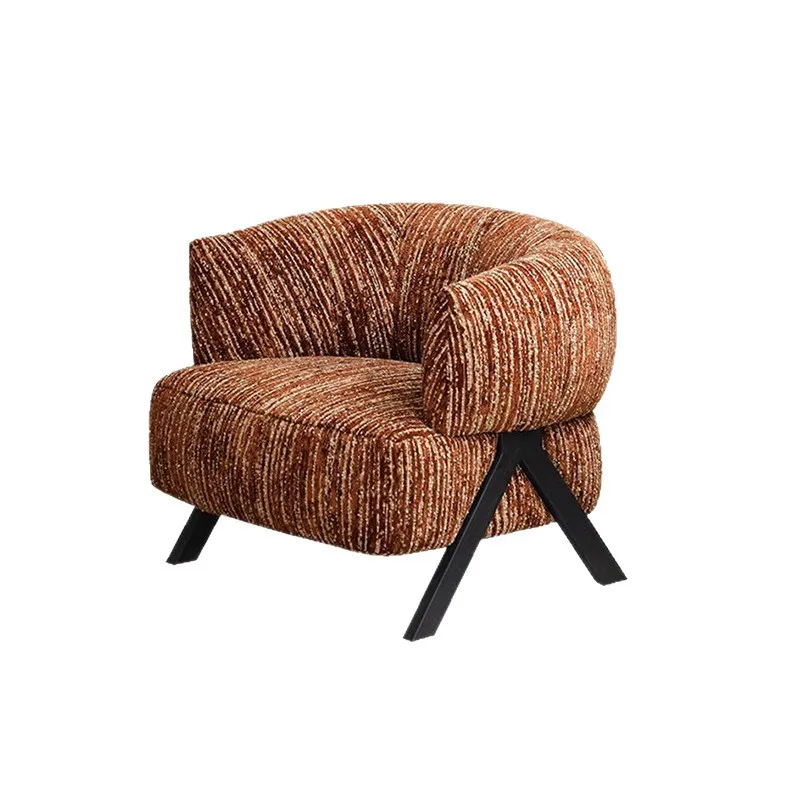 

Solid wood single sofa chair living room household small apartment leisure back chair