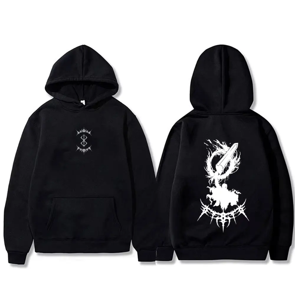 Anime Berserk Guts Hoodie Harajuku Manga Skull Knight Gatsu Griffith Zodd Sweatshirt Men Women Fashion Oversized Pullover Tops