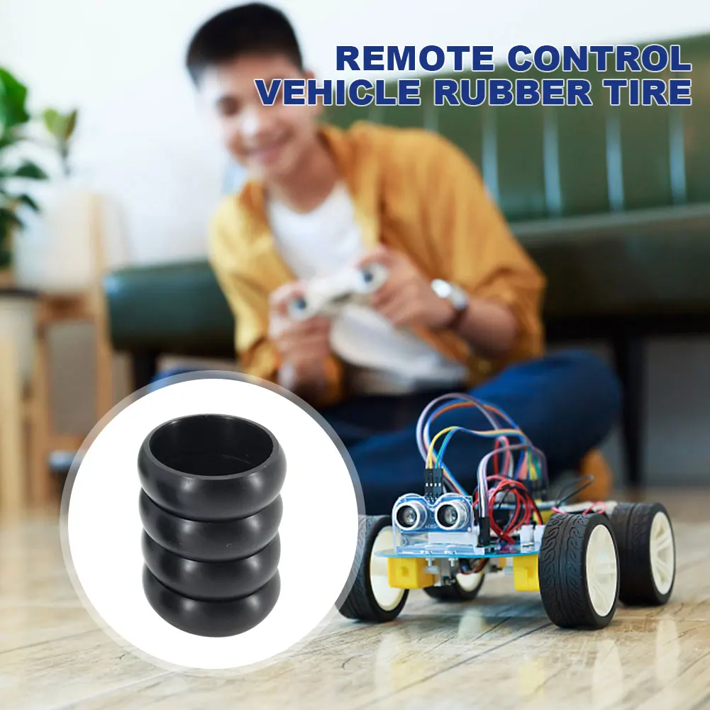 4pcs Wheel Tires Tyre Upgrade Parts 25mm Rubber Wheel Tires Replacement RC Car Wheel Tires Accessories for Wltoys 1/28 K969 K989