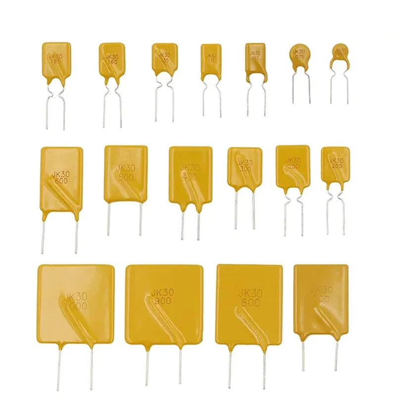 100PCS Resettable Fuse 30V PPTC DIP JK30 Self-Recovery 30V 0.9A 1.1A 1.35A 1.5A 1.6A 1.85A 2A 2.5A 3A 4A 5A 6A 7A 8A 10A JinKe