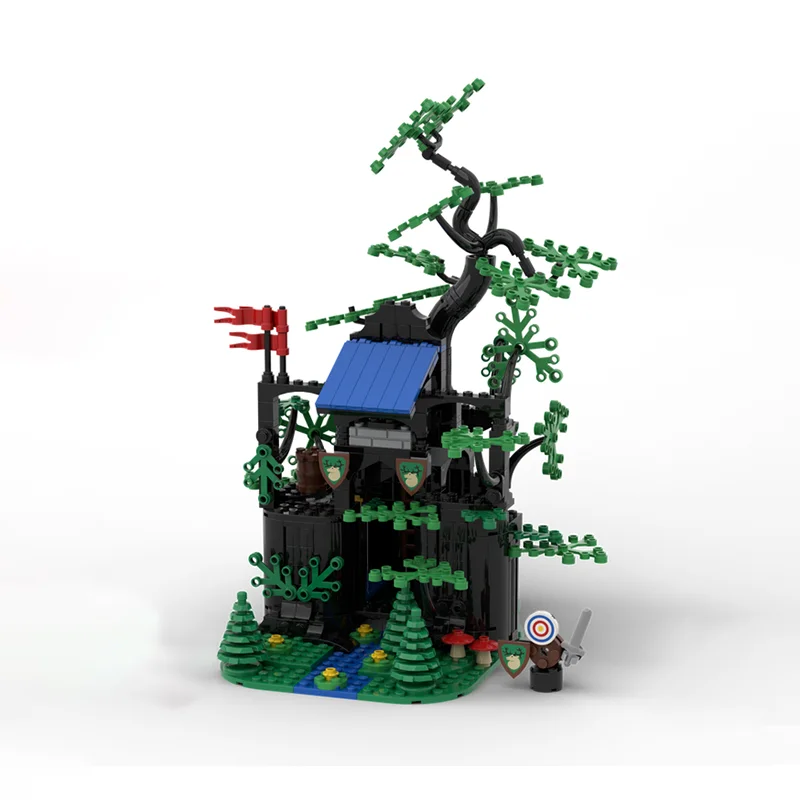 모크 빌딩 블록 모듈형 폐탑 및 대형 오크 훈련 캠프 기술 블록 크리스마스 DIY 장난감 건설 선물