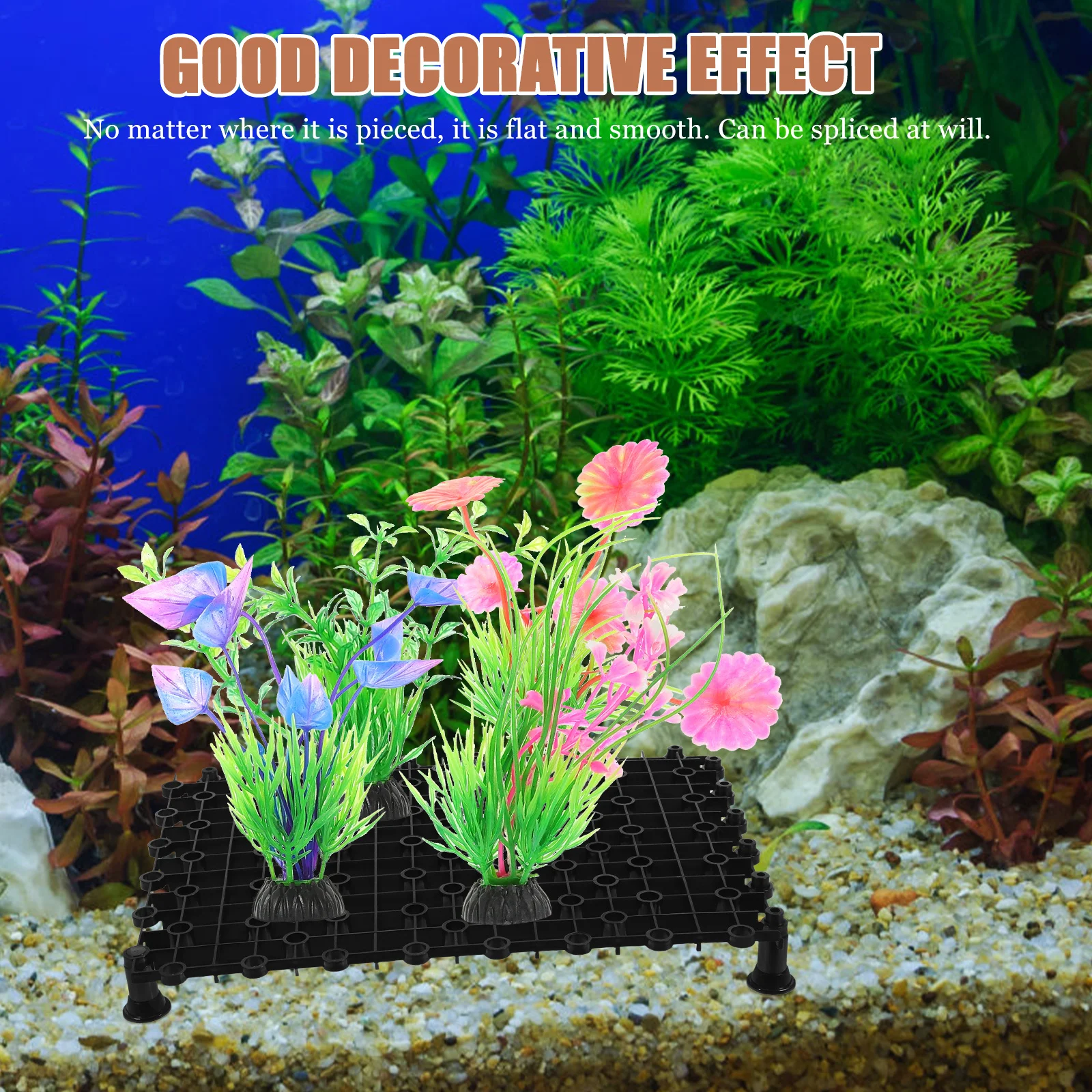 

5pcs Fish Tank Bottom Filter Plate Pvc Black Nail Spliced Waterproof Flat For Fish Breeding Aquarium Parts