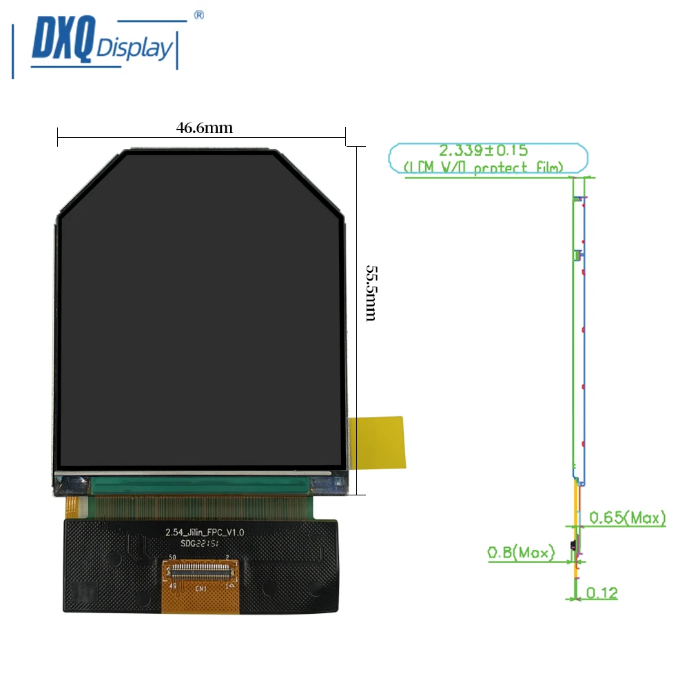 TFT LCD Module 2.54 inch 1440x1600 Mipi Inteace AR VR TFT LCD Display for  Fpv Googles Replacement