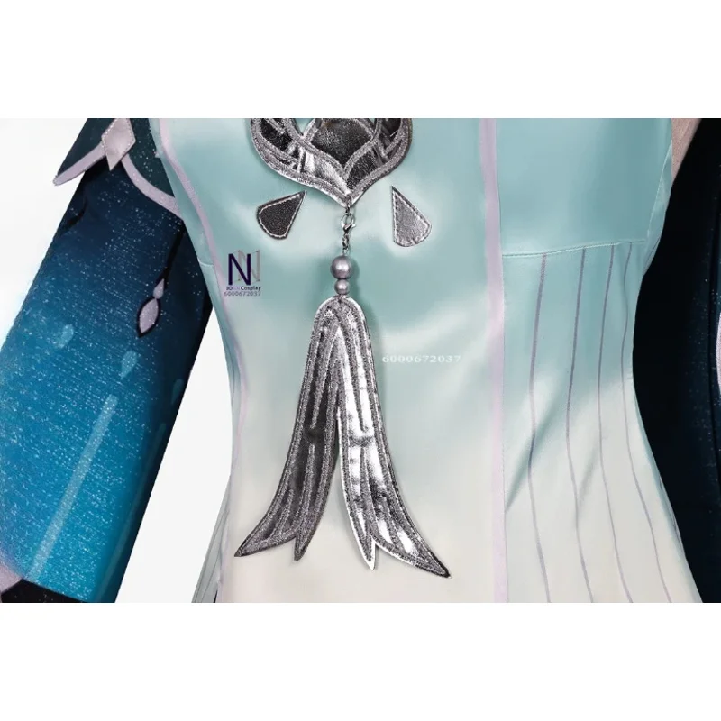 Juego Genshin Impact Lan Yan disfraz de Cosplay Anime nuevo vestido de piel con peluca para mujer fiesta de Halloween Cosplay ropa ComicCon