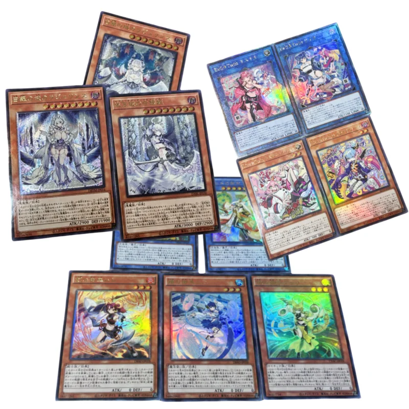 Yu Gi Oh Card Labrynth Mikanko Evil Twin Lil-la Ki-sikil Anime Game Characters ACG Coarse Flash UTR Collection Card DIY Toy Gift