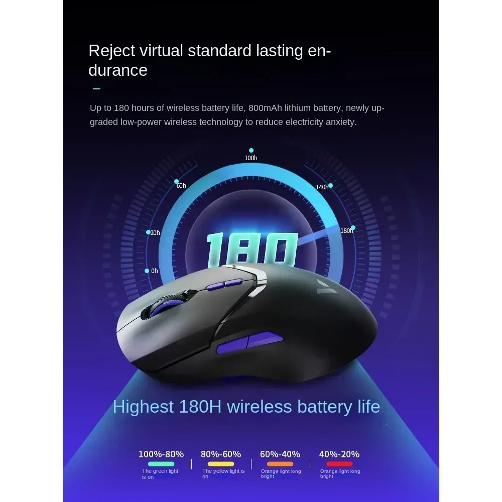 Imagem -05 - Dual Mode Mouse para Jogos sem Fio Bluetooth 4k 26000dpi Leve com Fio 8k Fps Ergonômico Ajustável Paw3398 Rapoo-vt9pro